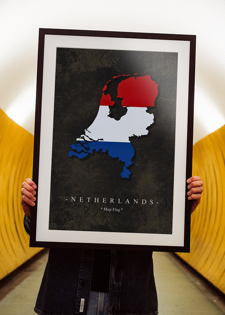 Mappa Bandiera Paesi Bassi