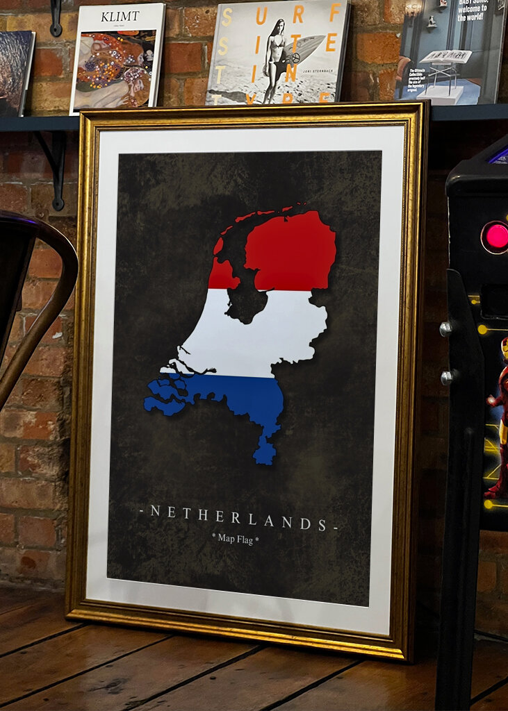 Mappa Bandiera Paesi Bassi