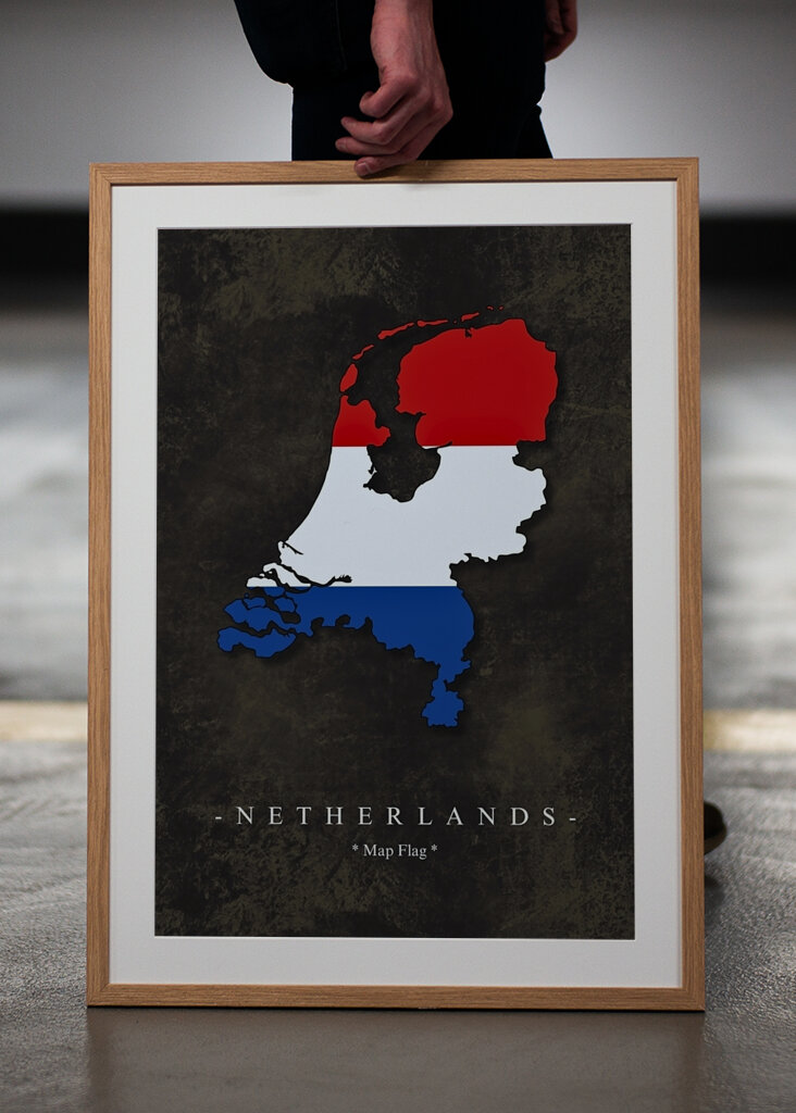 Mappa Bandiera Paesi Bassi