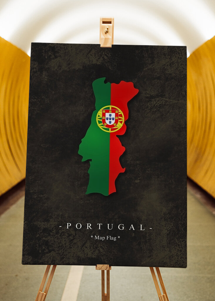 Flaga mapy Portugalii