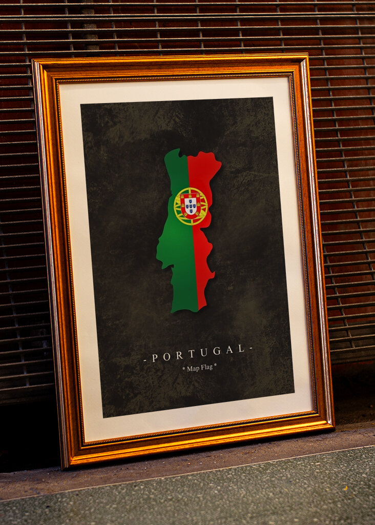 Flaga mapy Portugalii