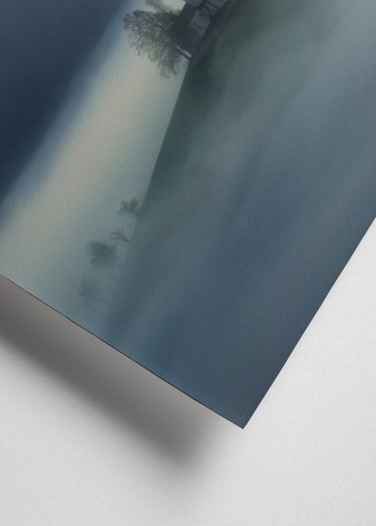 Slovenian church above the fog