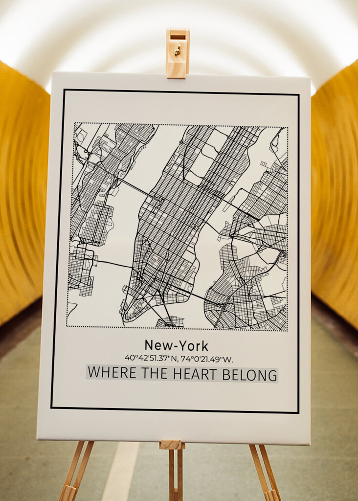 Koordinaten der Stadtkarte von New York City 