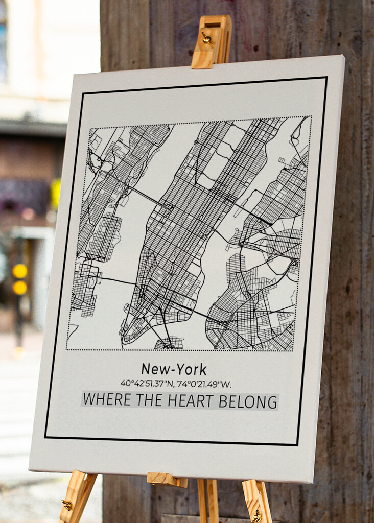 Koordinaten der Stadtkarte von New York City 