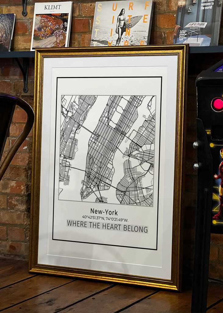 Koordinaten der Stadtkarte von New York City 