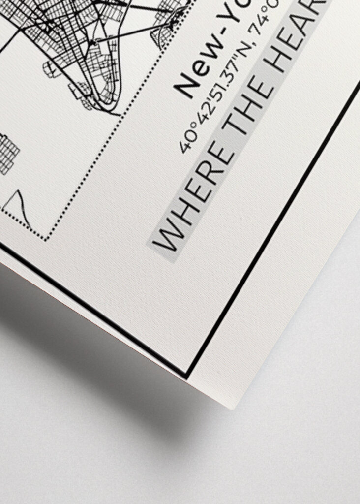 Koordinaten der Stadtkarte von New York City 