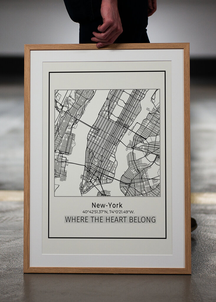 Koordinaten der Stadtkarte von New York City 