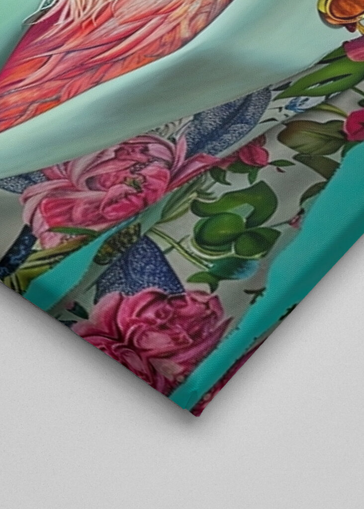 Fenicottero in stile floreale