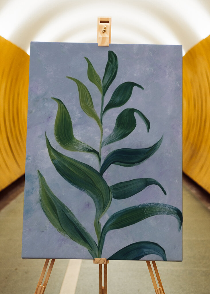 Elegante Blattstudie