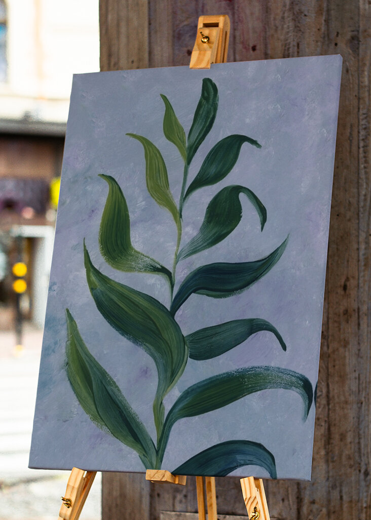 Elegante Blattstudie