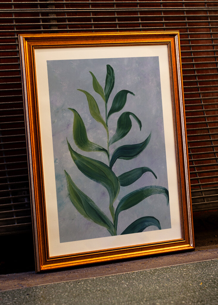 Elegante Blattstudie