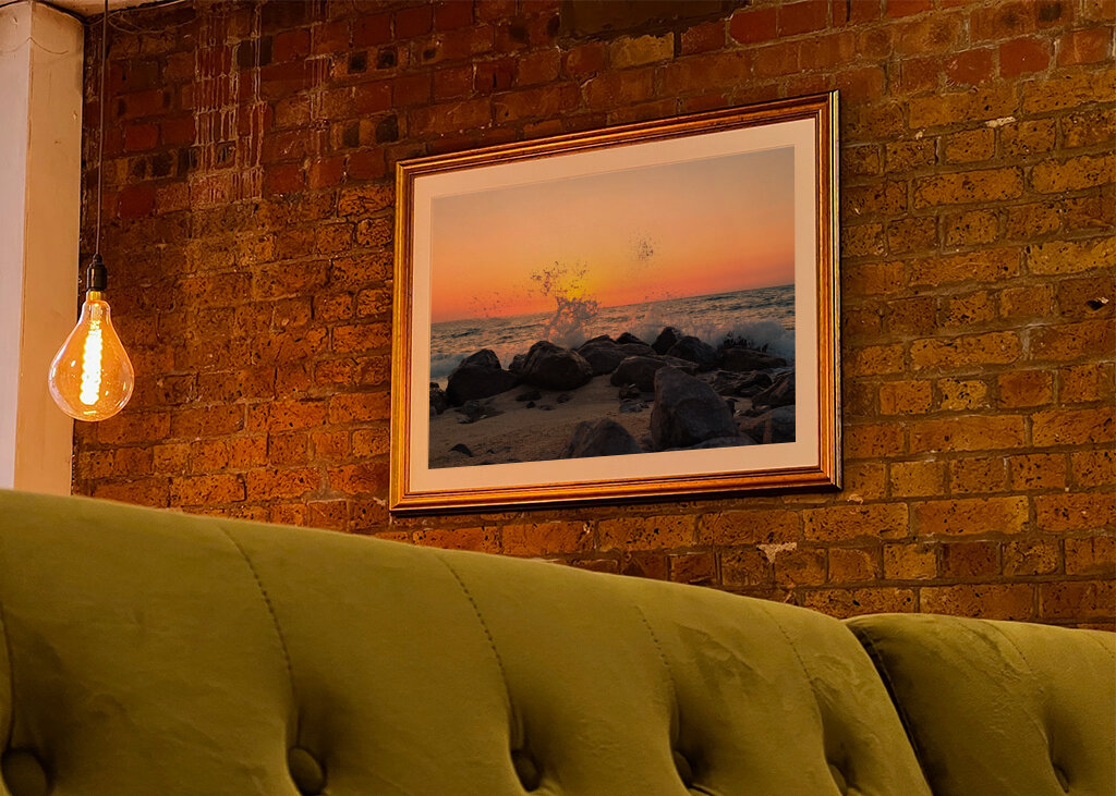 FIERCE WAVES AT SUNSET’S EDGE