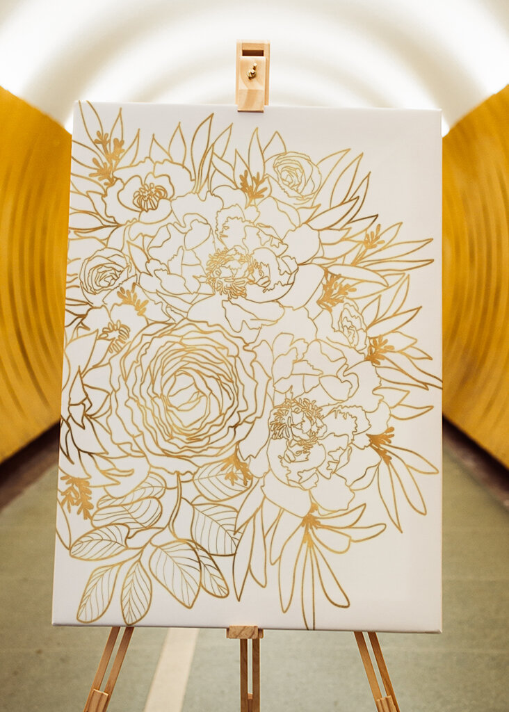 Golden Floral Design