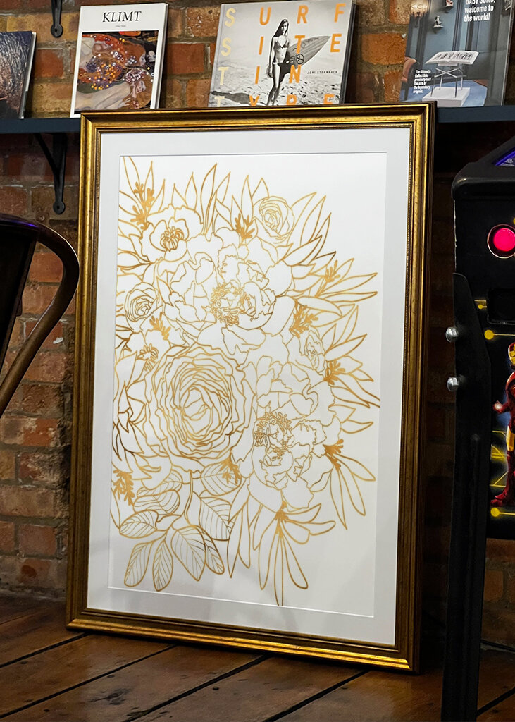 Golden Floral Design