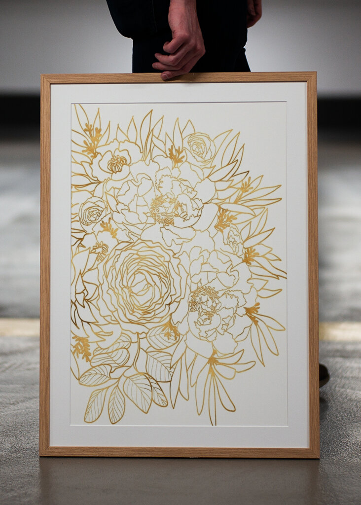 Golden Floral Design