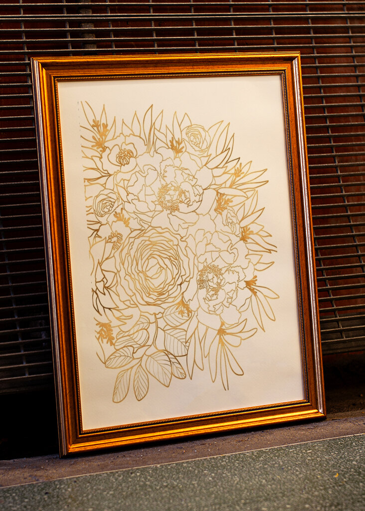 Golden Floral Design