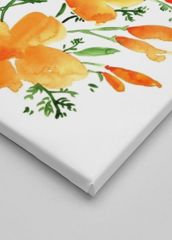 Orange Blumige Glückseligkeit