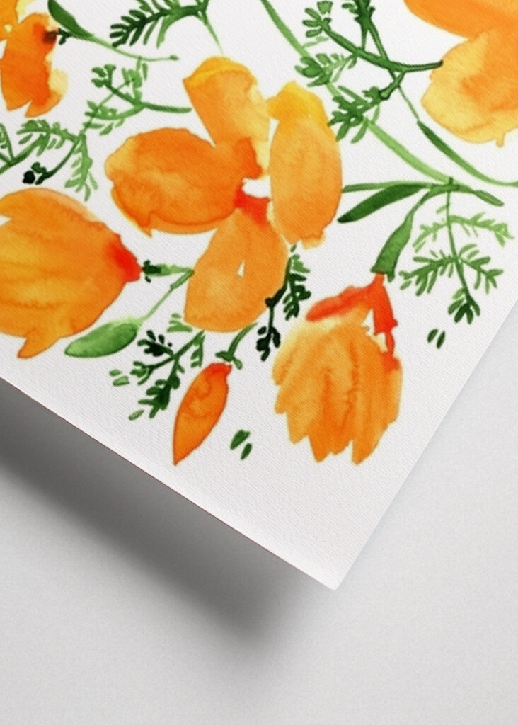 Orange Blumige Glückseligkeit