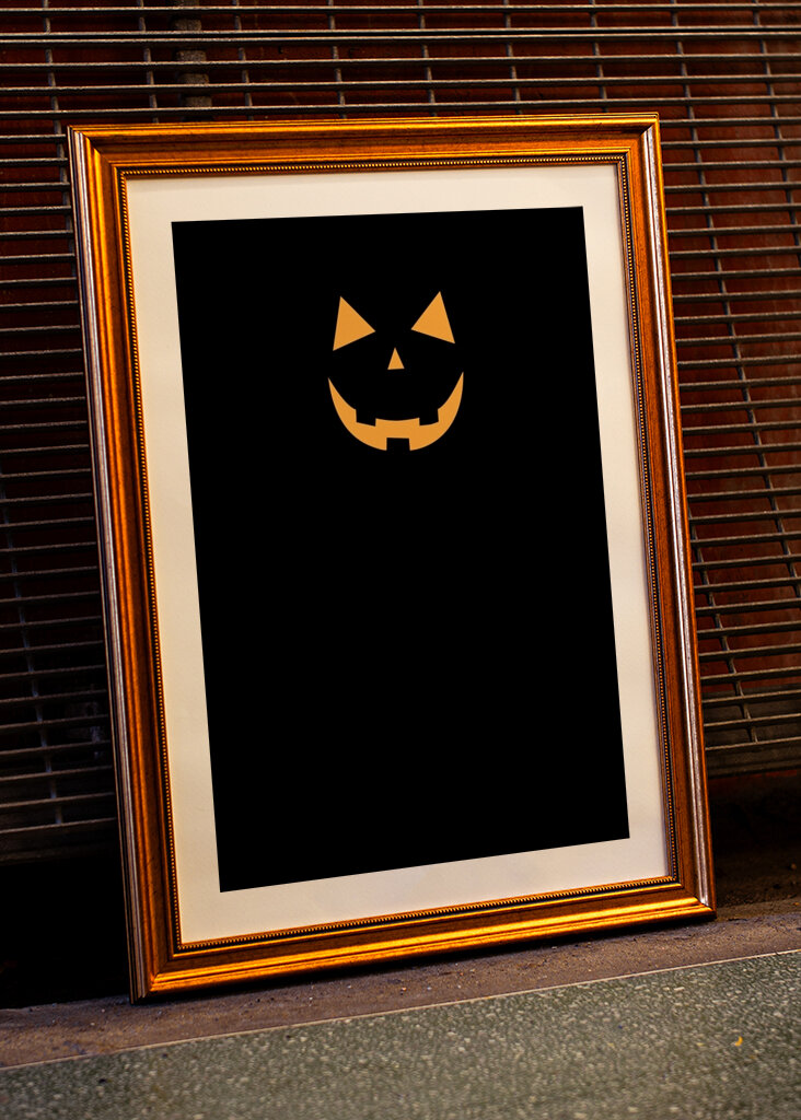 pumpa, ansikte, glöd