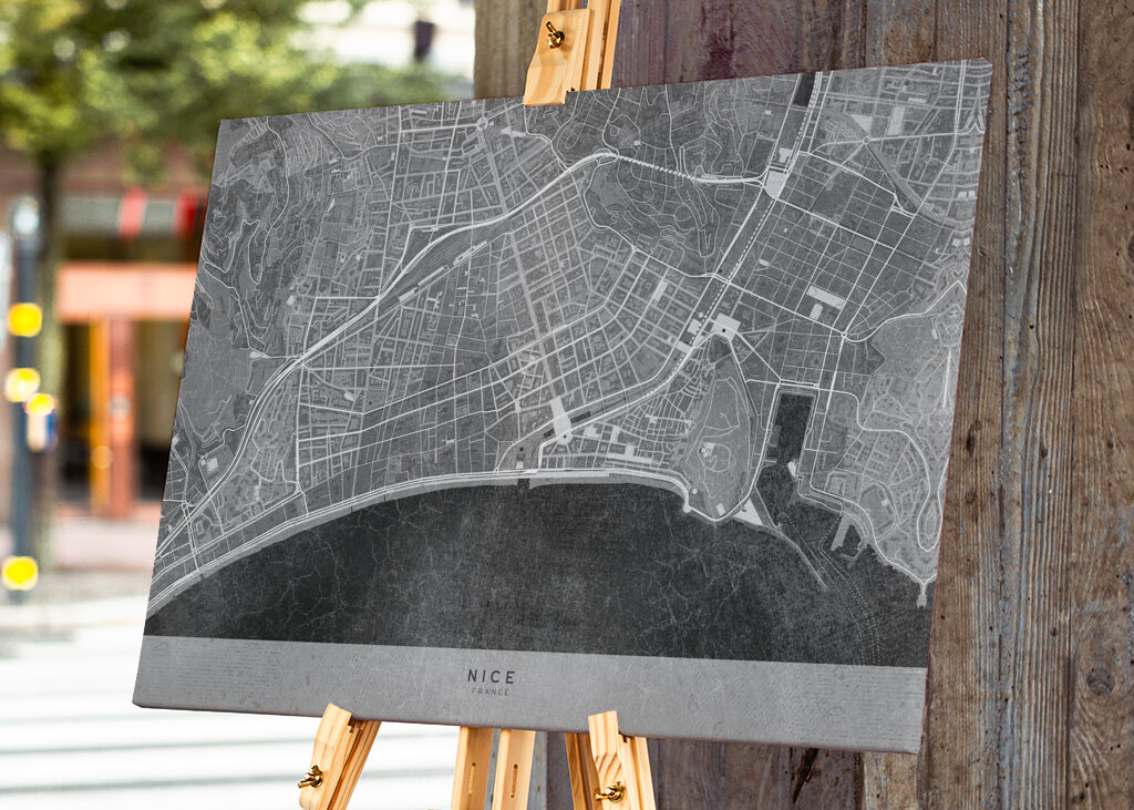 Nice City Map Art