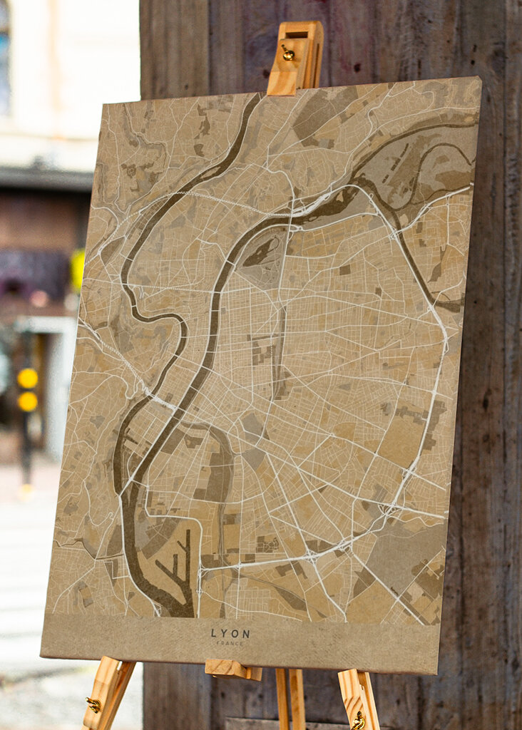 Mappa di Lione Opera d'arte