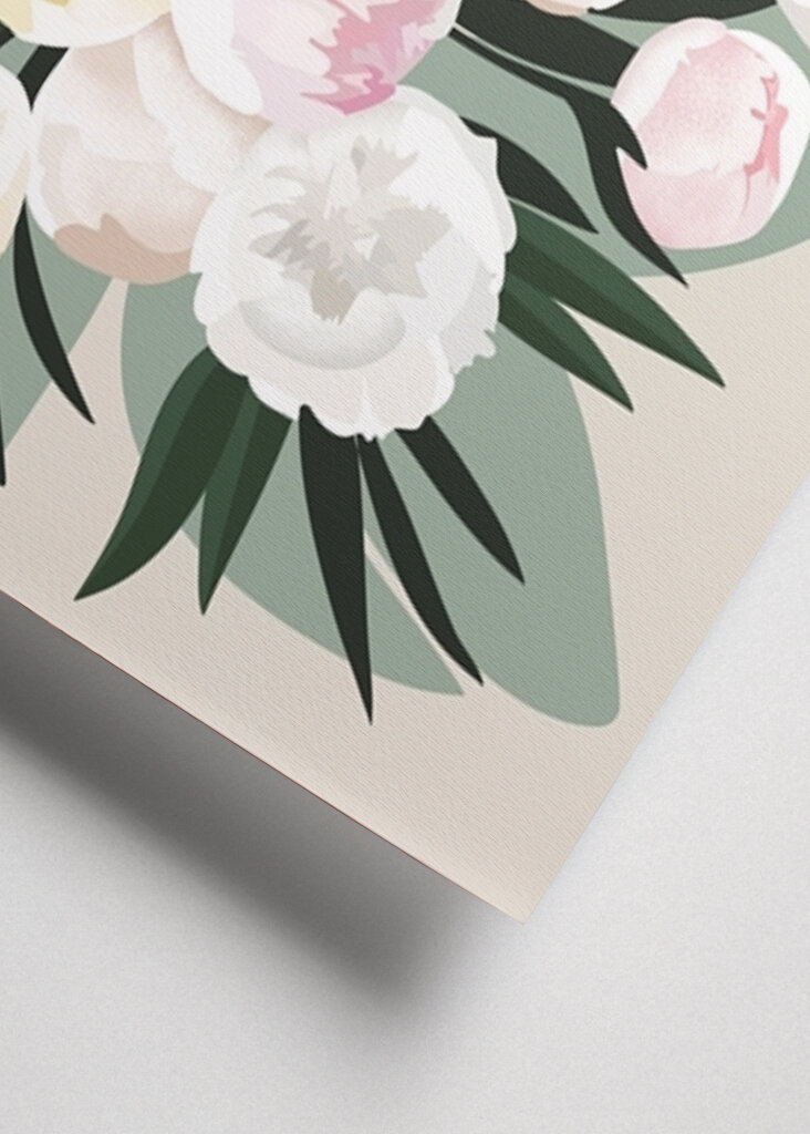 Umění květ pivoňky