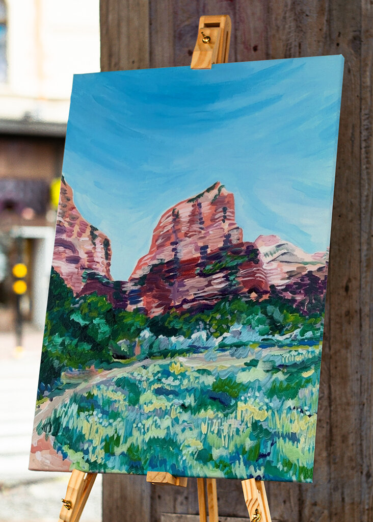 Lebendiger Blick auf die Wüste