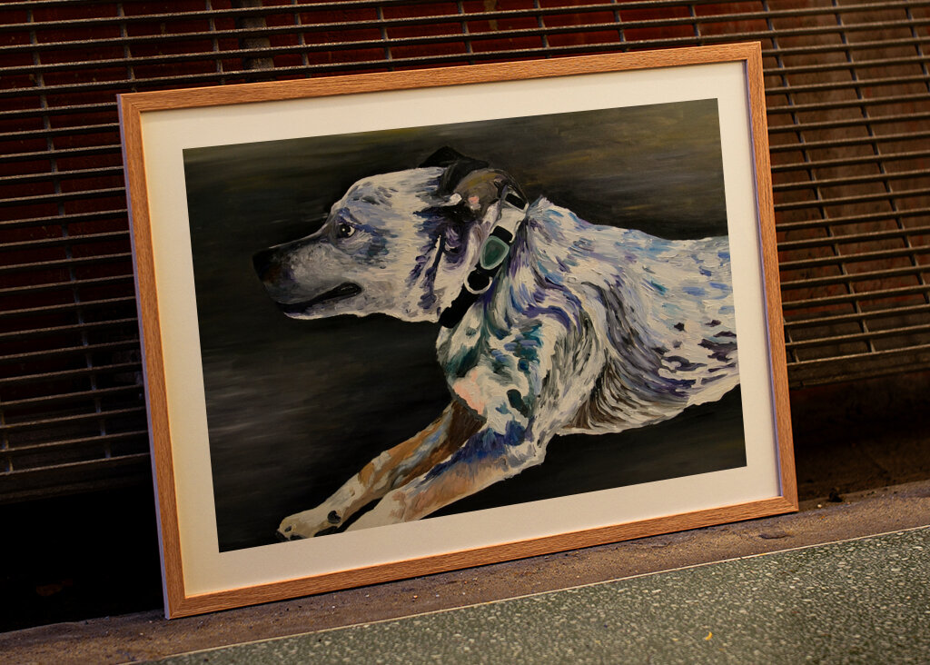 Ritratto di cane colorato