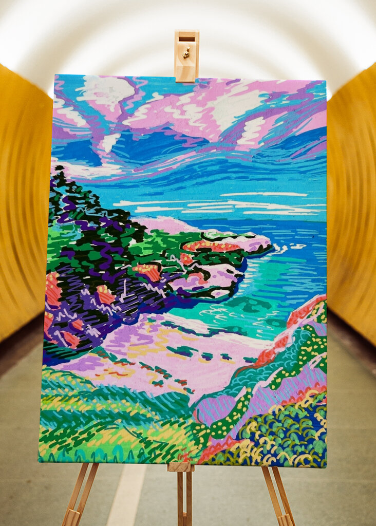 Vibrant Coastal View