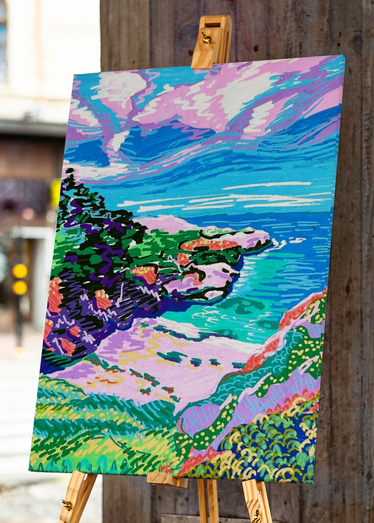 Vibrant Coastal View