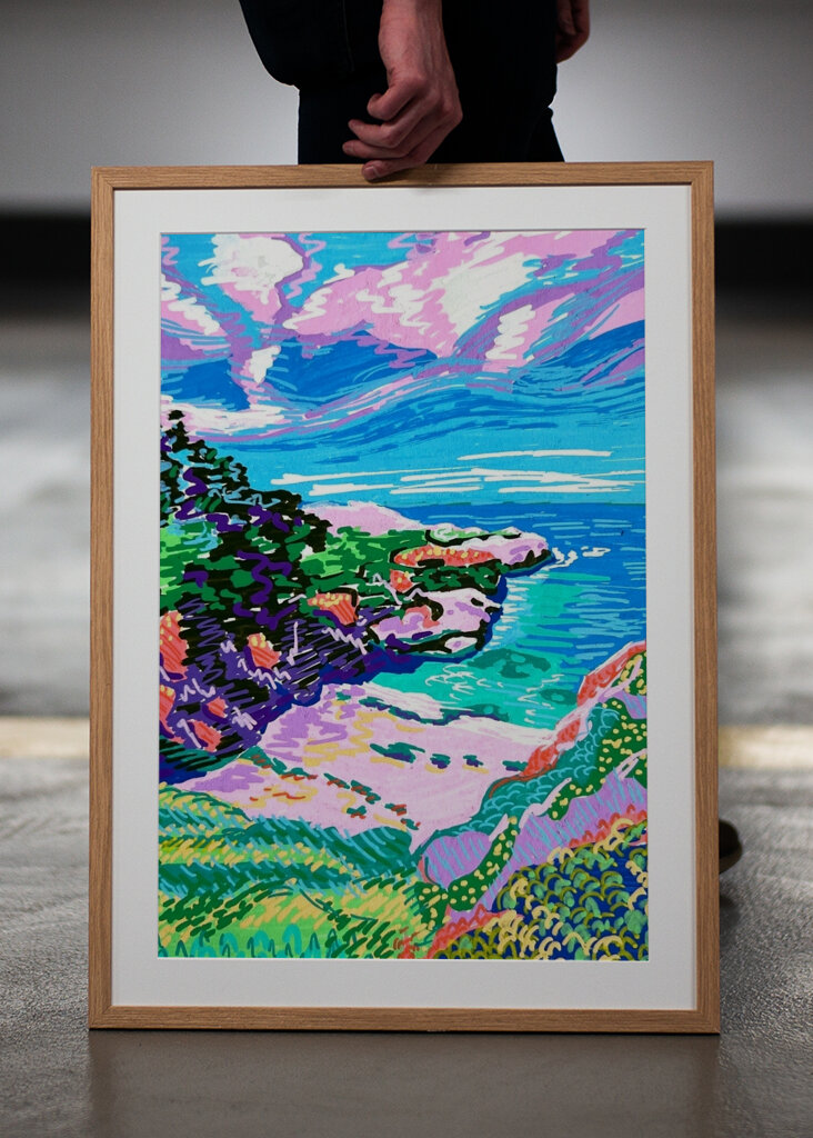 Vibrant Coastal View