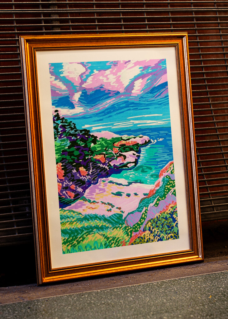 Vibrant Coastal View