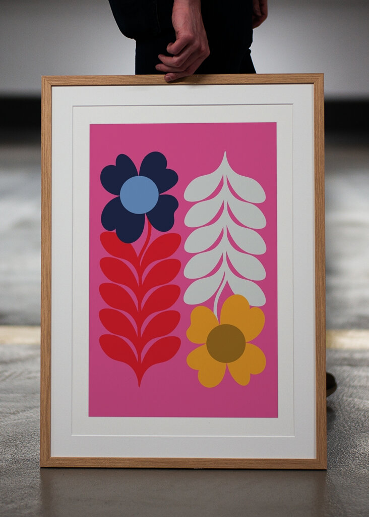 Kwiatowy Pop Art Groovy