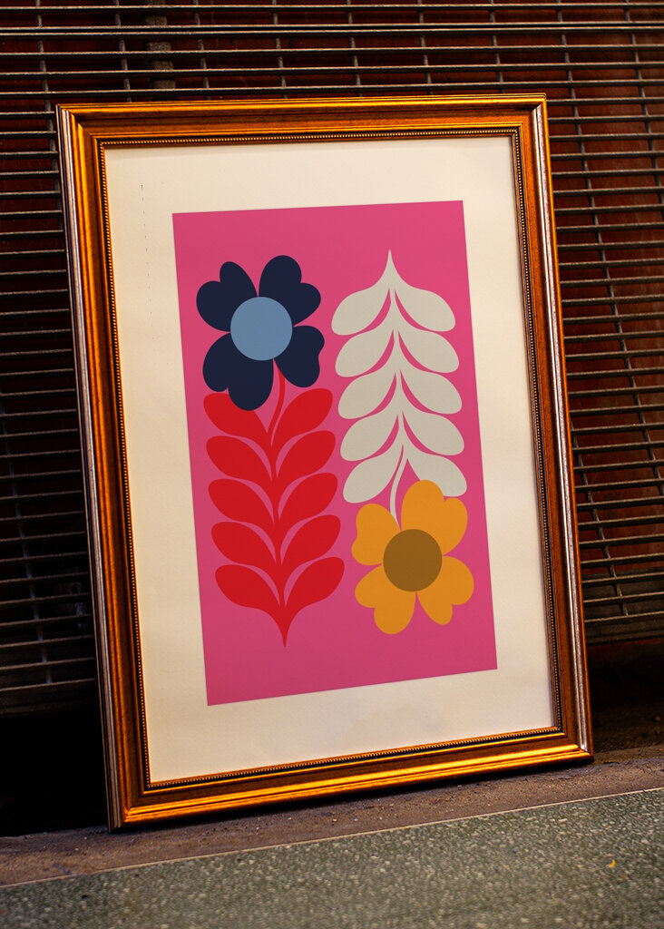 Kwiatowy Pop Art Groovy