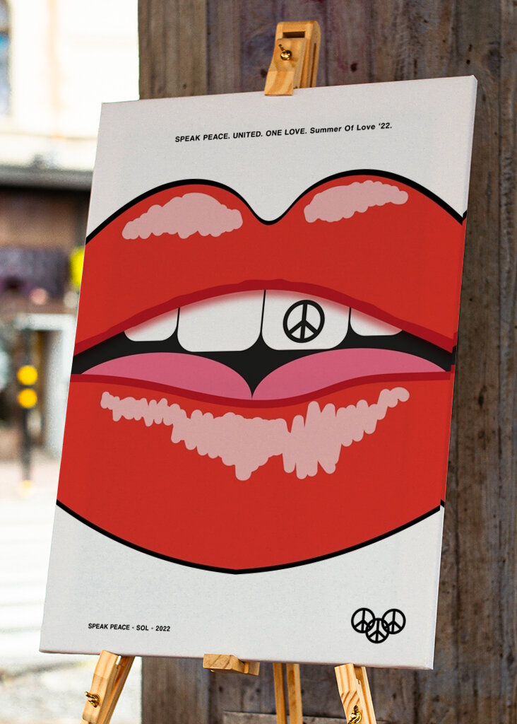 Friedliche Lippenkunst