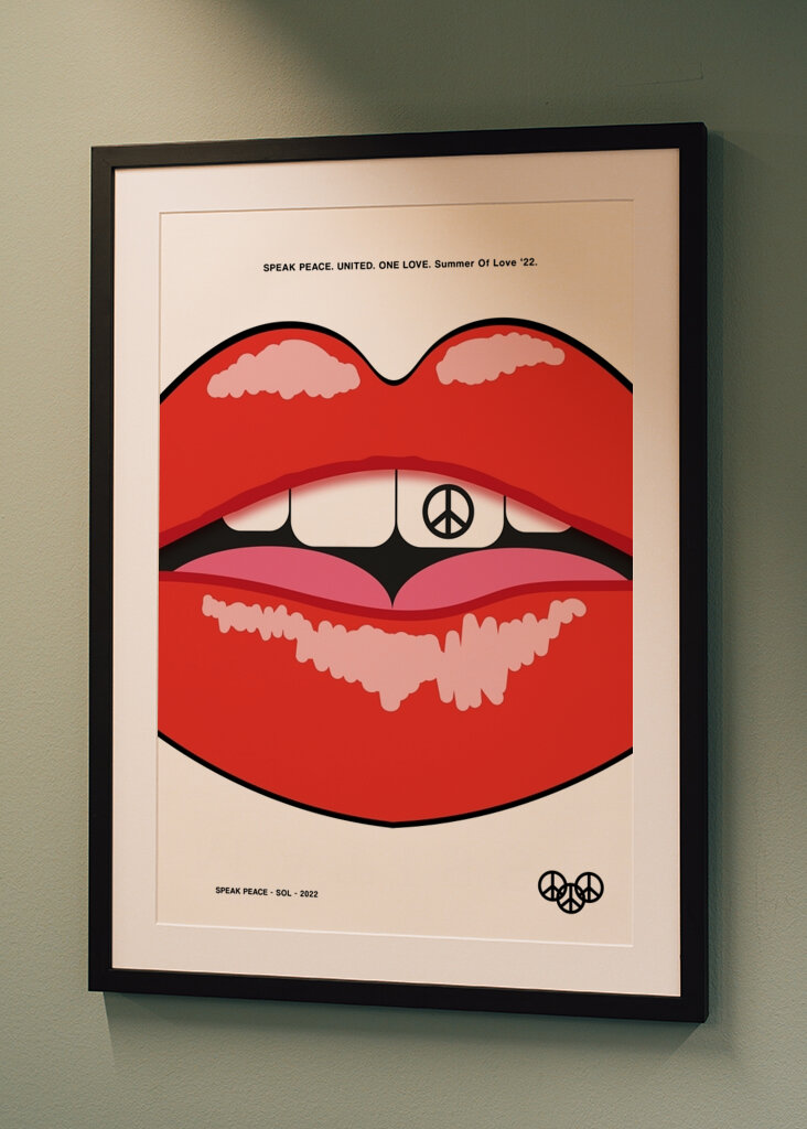 Friedliche Lippenkunst