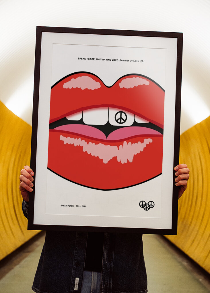 Friedliche Lippenkunst