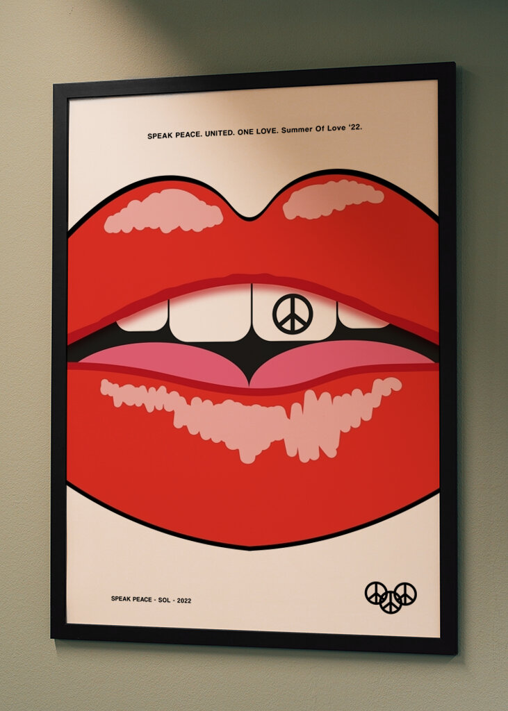 Friedliche Lippenkunst