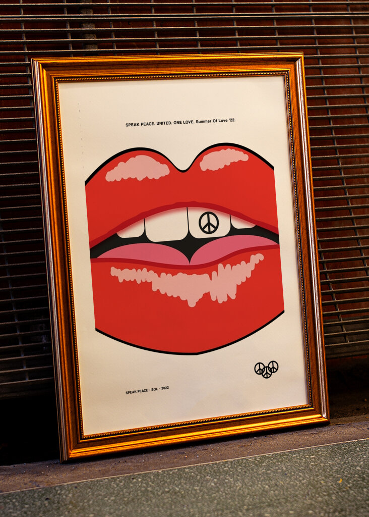 Friedliche Lippenkunst