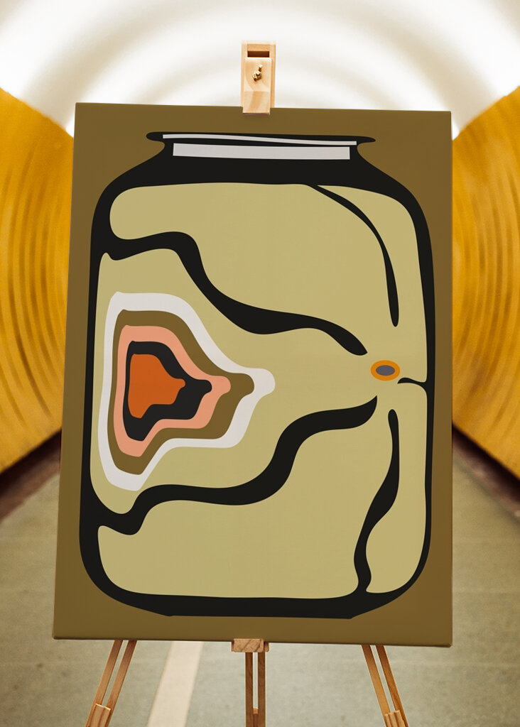 Abstrakt krukkekunst