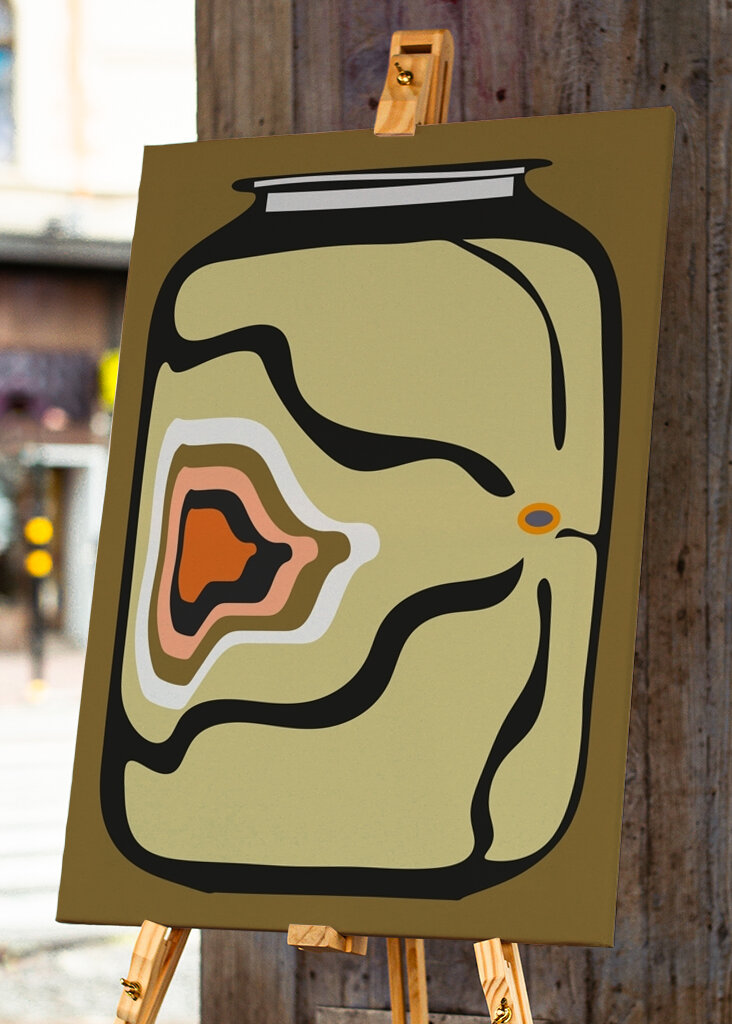 Abstrakt krukkekunst