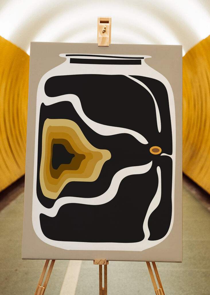 Abstrakt krukkedesign