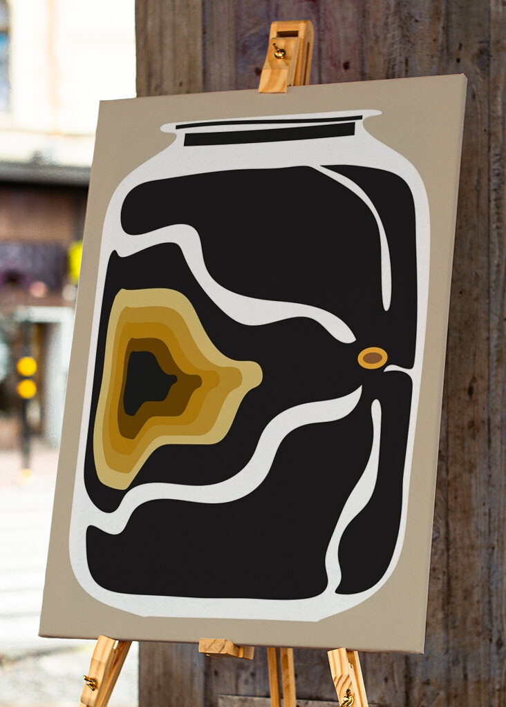 Abstrakt krukkedesign