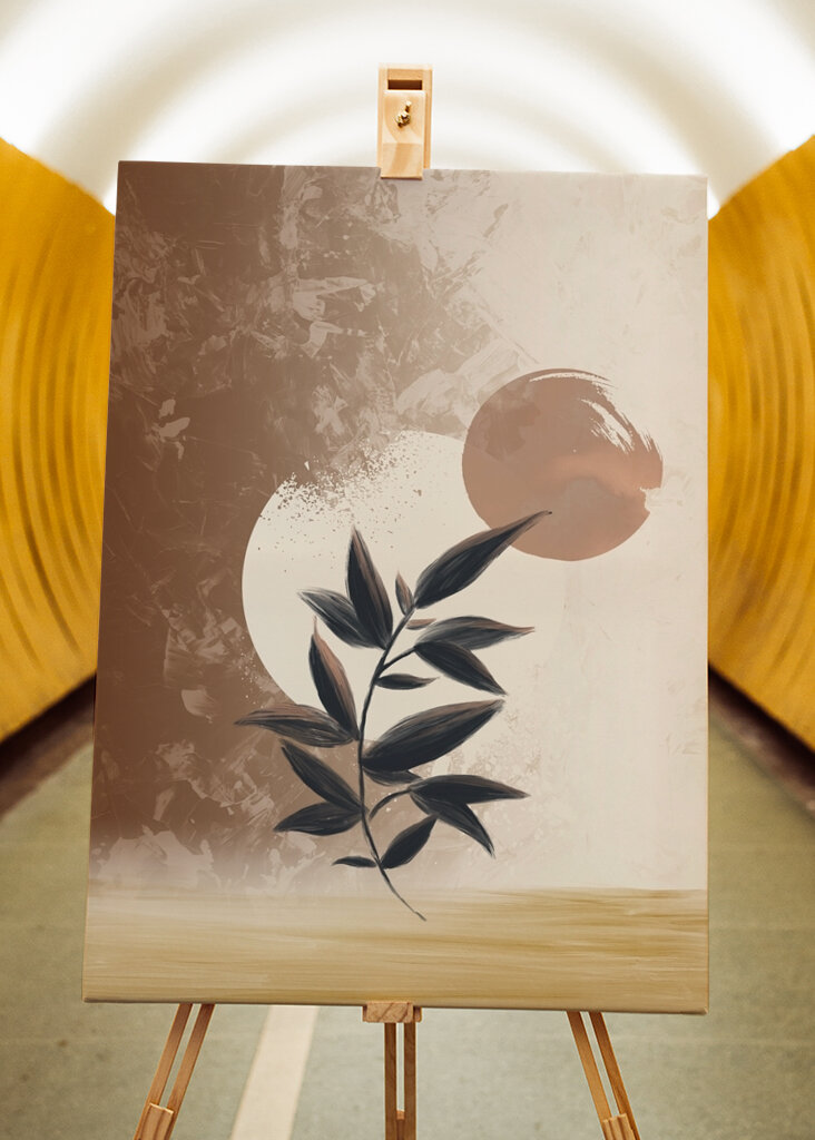 Bladet abstrakt kunst