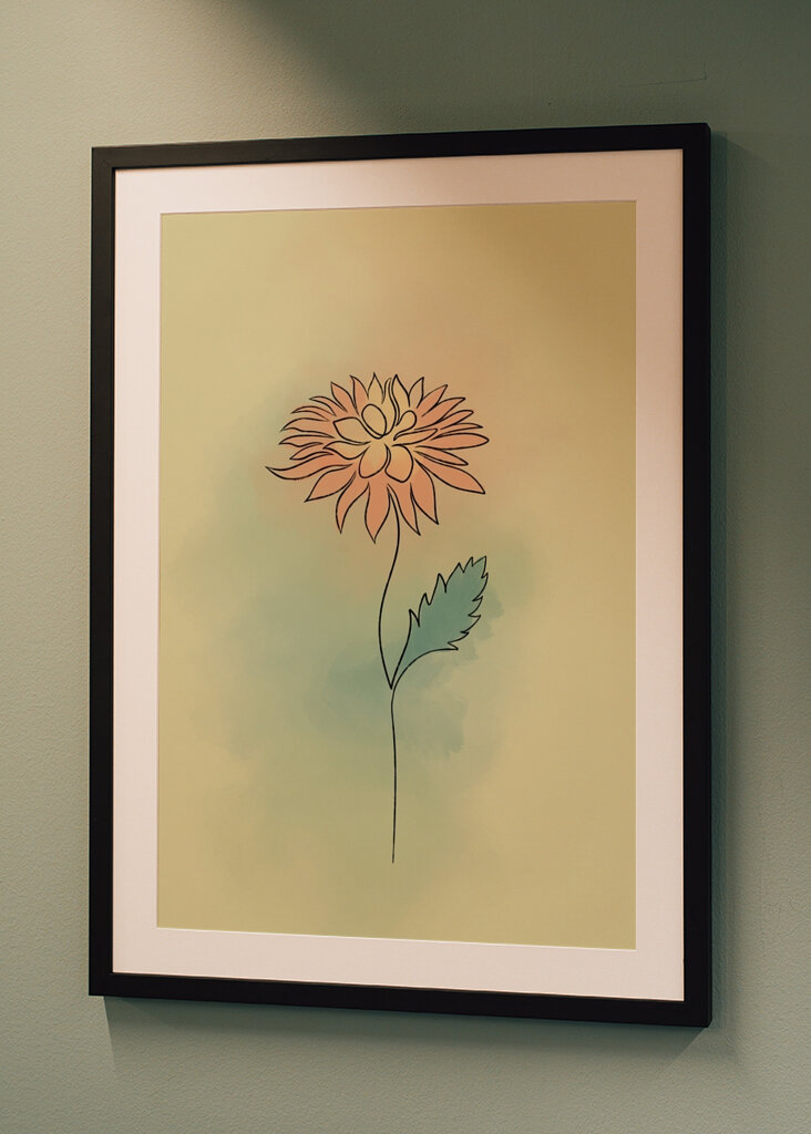 Minimalist Dahlia Art