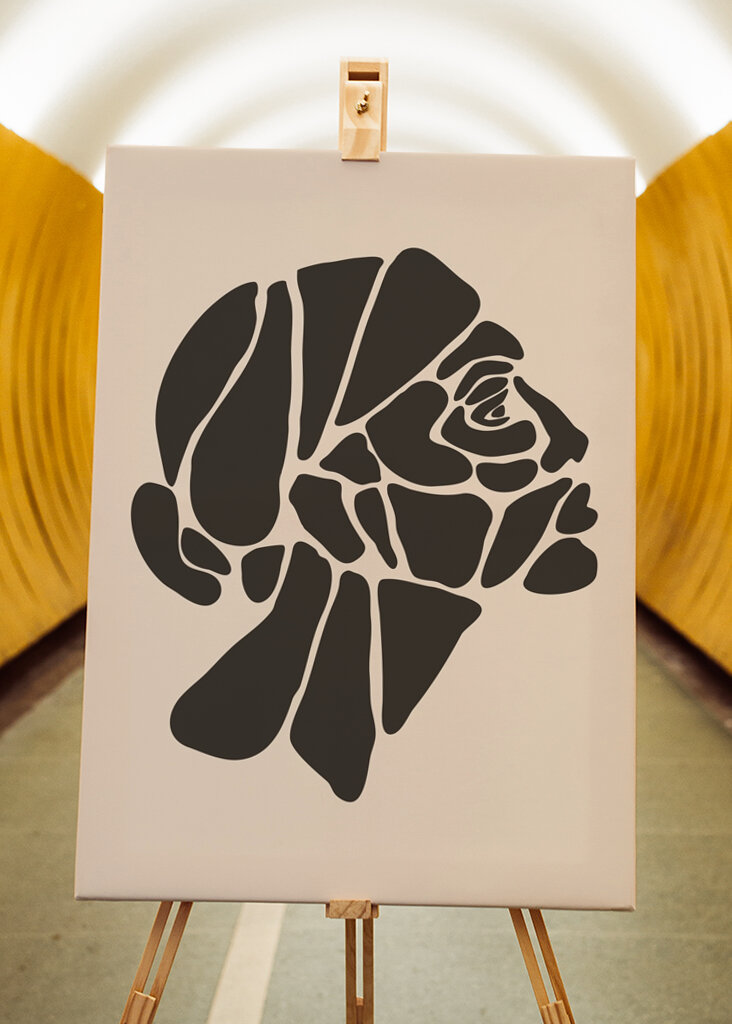 Abstrakte Profilkunst