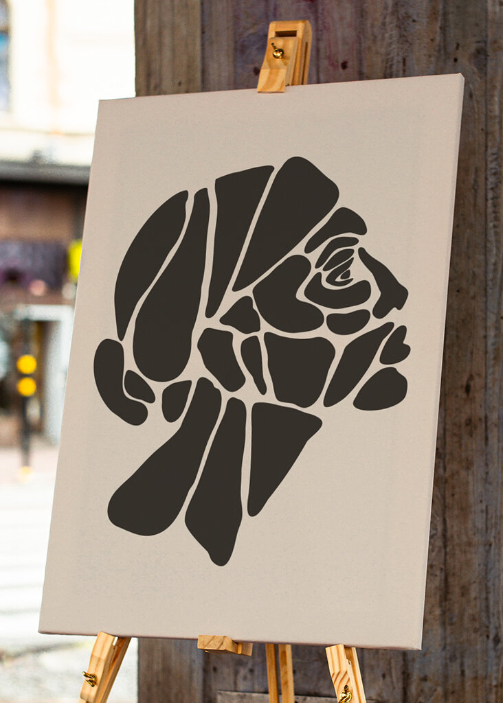 Abstrakte Profilkunst