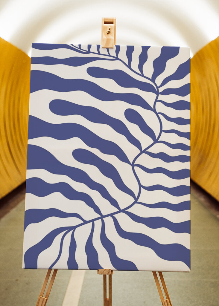 Blå abstrakte bølger