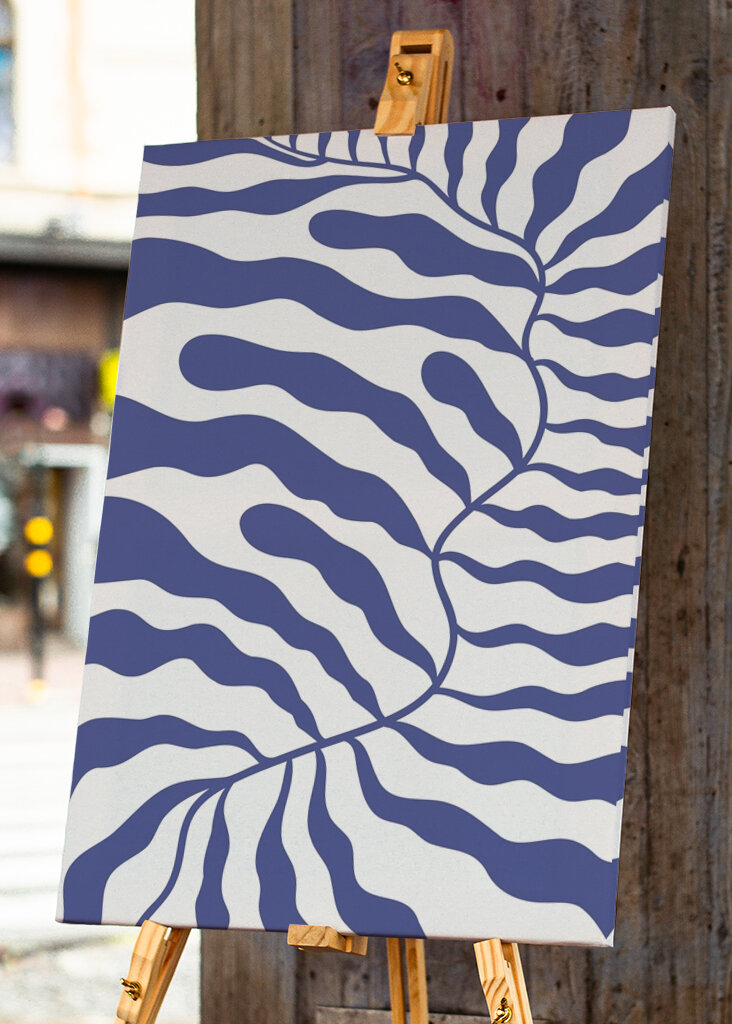 Blå abstrakte bølger