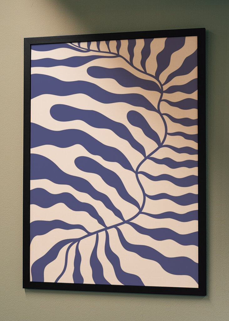 Blå abstrakte bølger